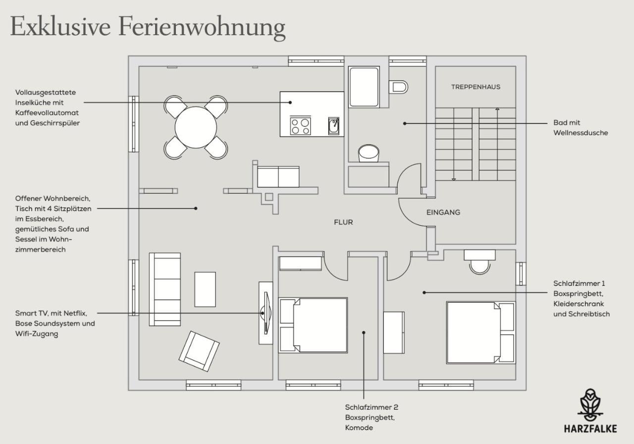 Harzfalke Apartment - Ankommen Und Wohlfuehlen. Wieda Zewnętrze zdjęcie